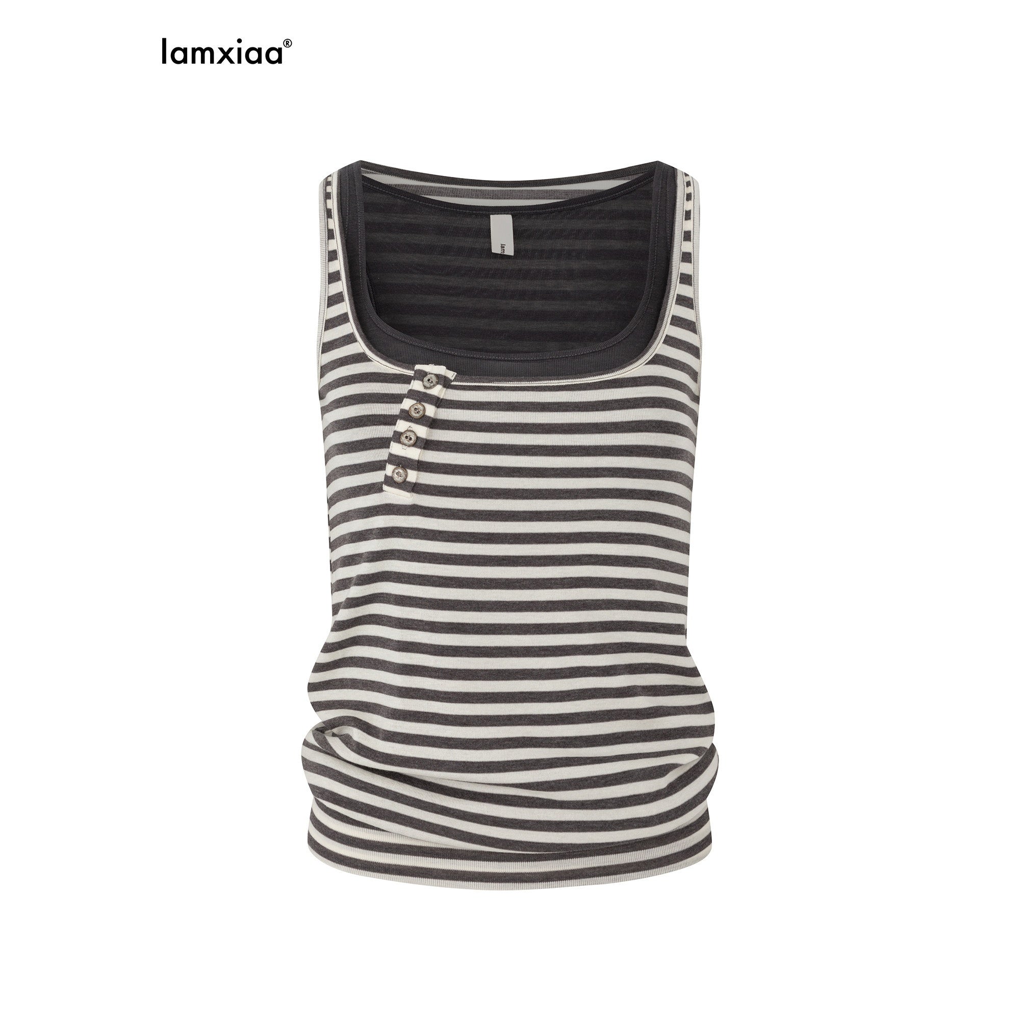 iamxiaa_Vintage_Striped_Faux_Layer_Henry_Placket_Contrast_Women&