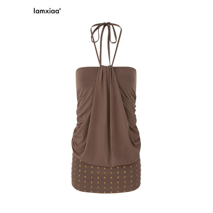 iamxiaa_Vintage_Studded_Lace_Up_Halter_Waist_Cinched_Women&