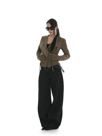 iamxiaa Visual Lapel Sculpted Tailoring Slim Women&
