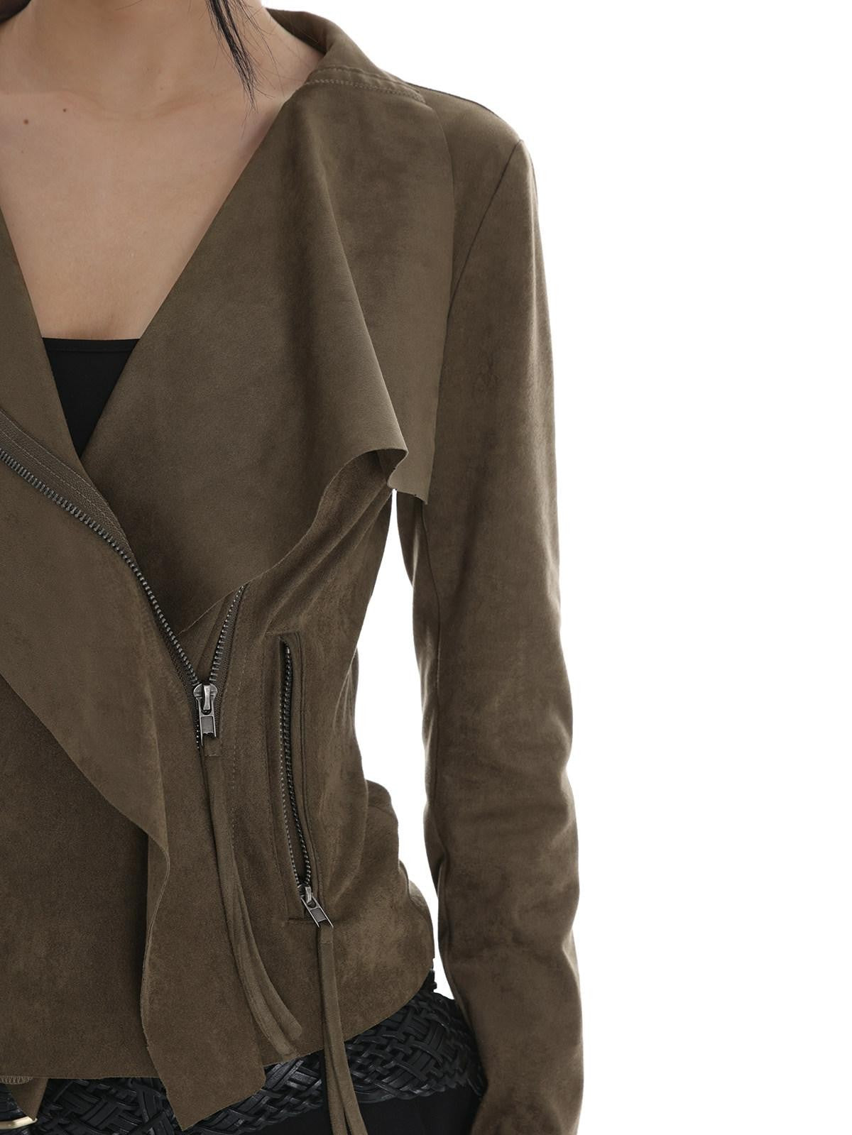 iamxiaa Visual Lapel Sculpted Tailoring Slim Women&