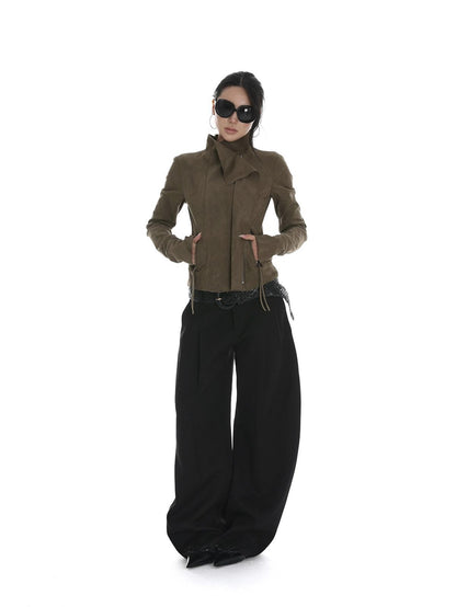 iamxiaa Visual Lapel Sculpted Tailoring Slim Women&