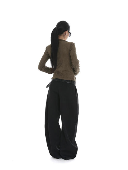 iamxiaa Visual Lapel Sculpted Tailoring Slim Women&