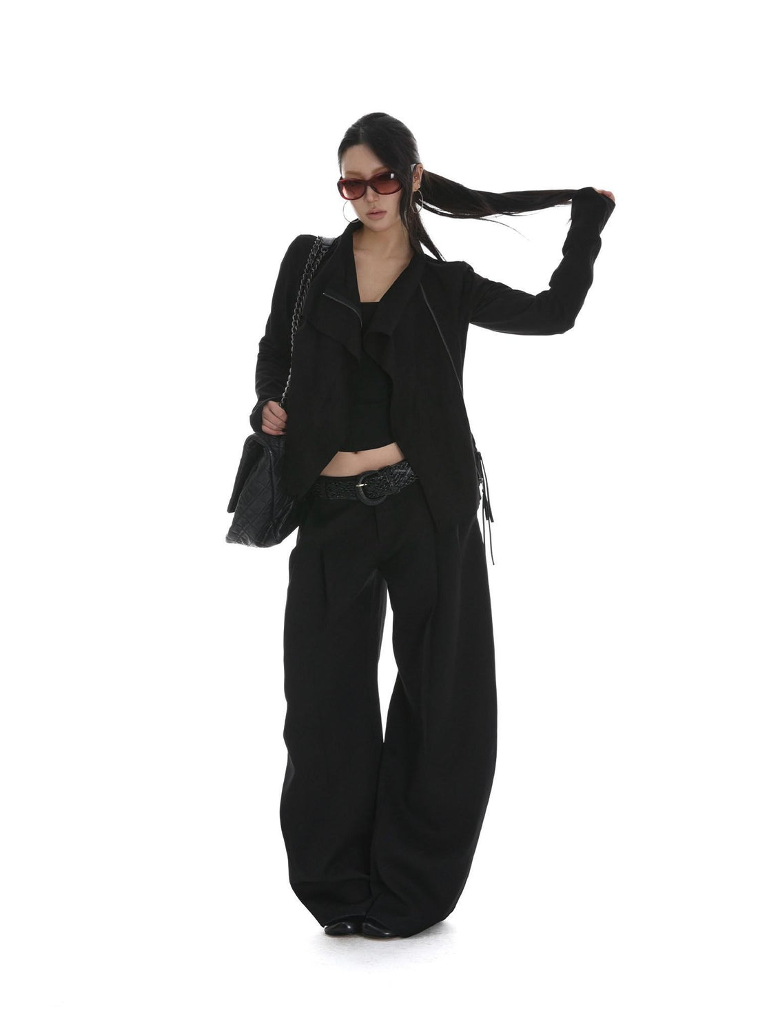 iamxiaa Visual Lapel Sculpted Tailoring Slim Women&