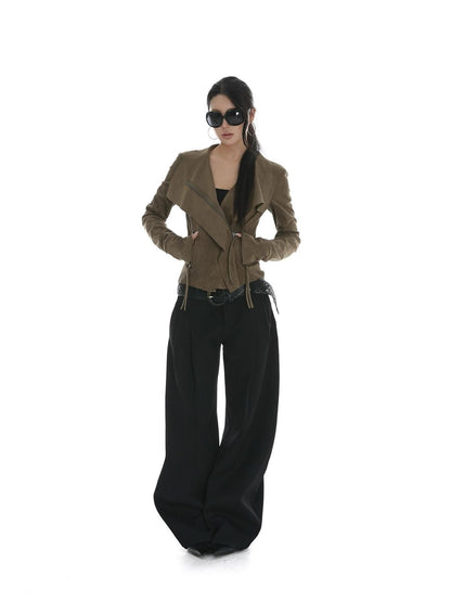 iamxiaa Visual Lapel Sculpted Tailoring Slim Women&