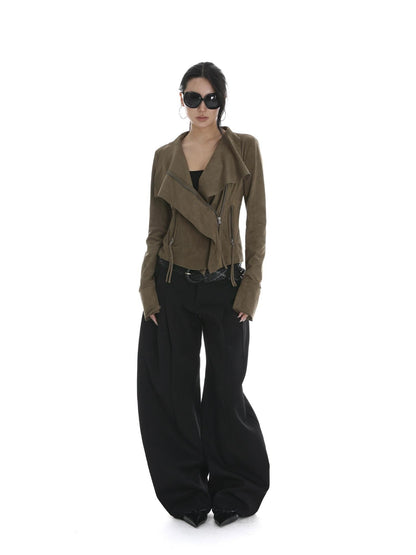 iamxiaa Visual Lapel Sculpted Tailoring Slim Women&