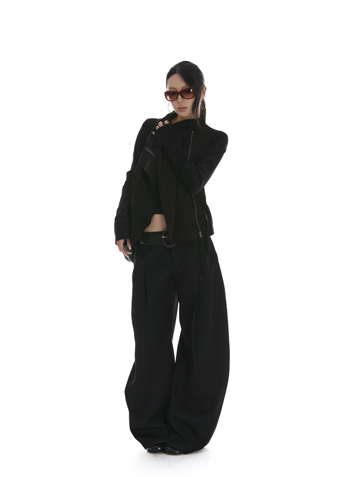 iamxiaa Visual Lapel Sculpted Tailoring Slim Women&