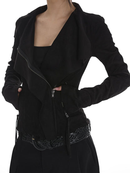iamxiaa Visual Lapel Sculpted Tailoring Slim Women&