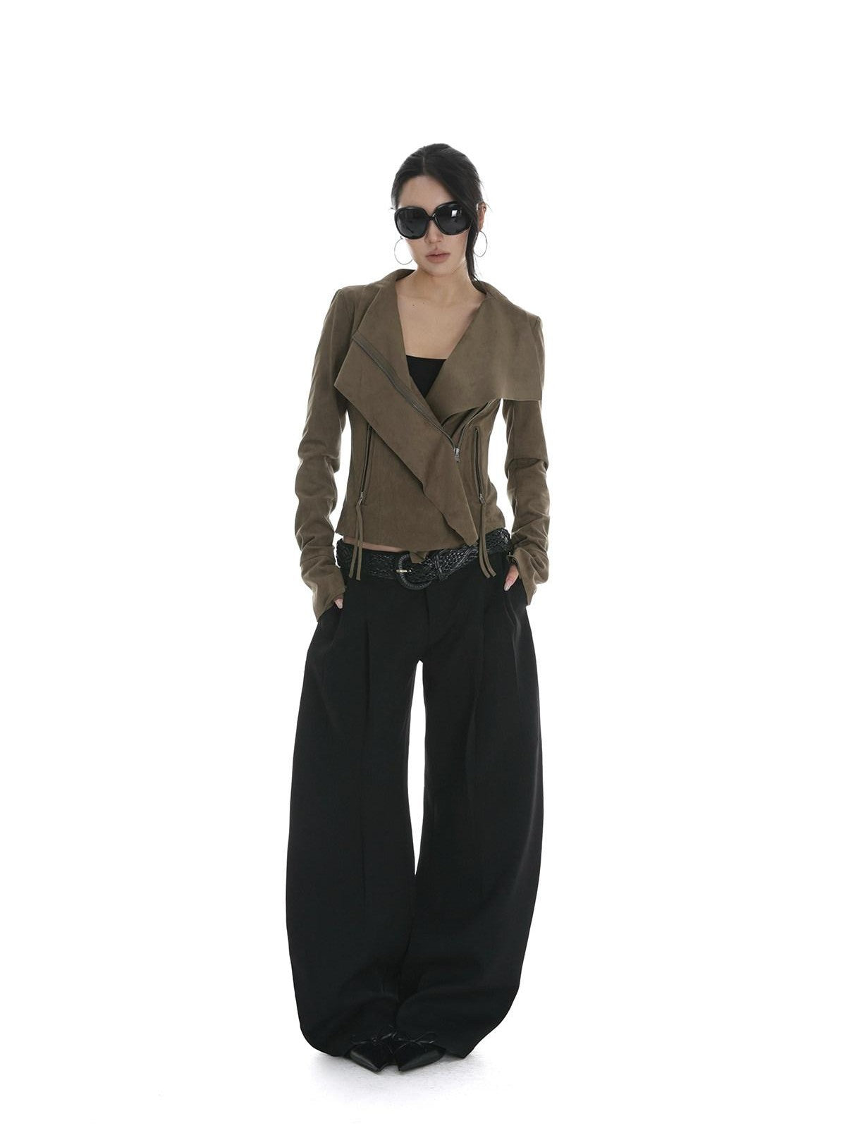 iamxiaa Visual Lapel Sculpted Tailoring Slim Women&