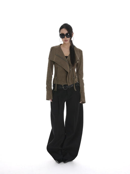iamxiaa Visual Lapel Sculpted Tailoring Slim Women&