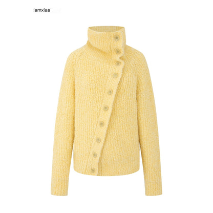 iamxiaa_Warm_Goose_Yellow_3d_Loop_Multicolor_Stand_Collar_Women&