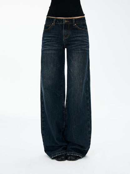 iamxiaa Washed 3d Pocket Low Rise Women&