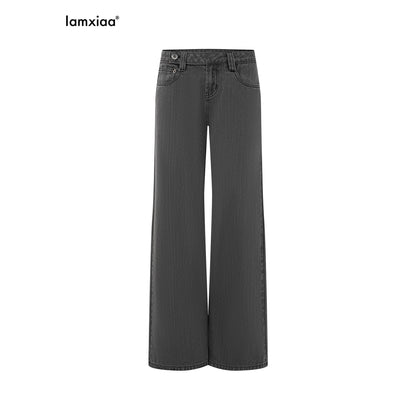 iamxiaa_Washed_Gray_Low_Rise_Side_Button_Women&