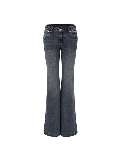 iamxiaa_Washed_Short_Jacket_Low_Rise_Flare_Pants_Women&