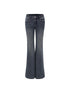 iamxiaa_Washed_Short_Jacket_Low_Rise_Flare_Pants_Women&