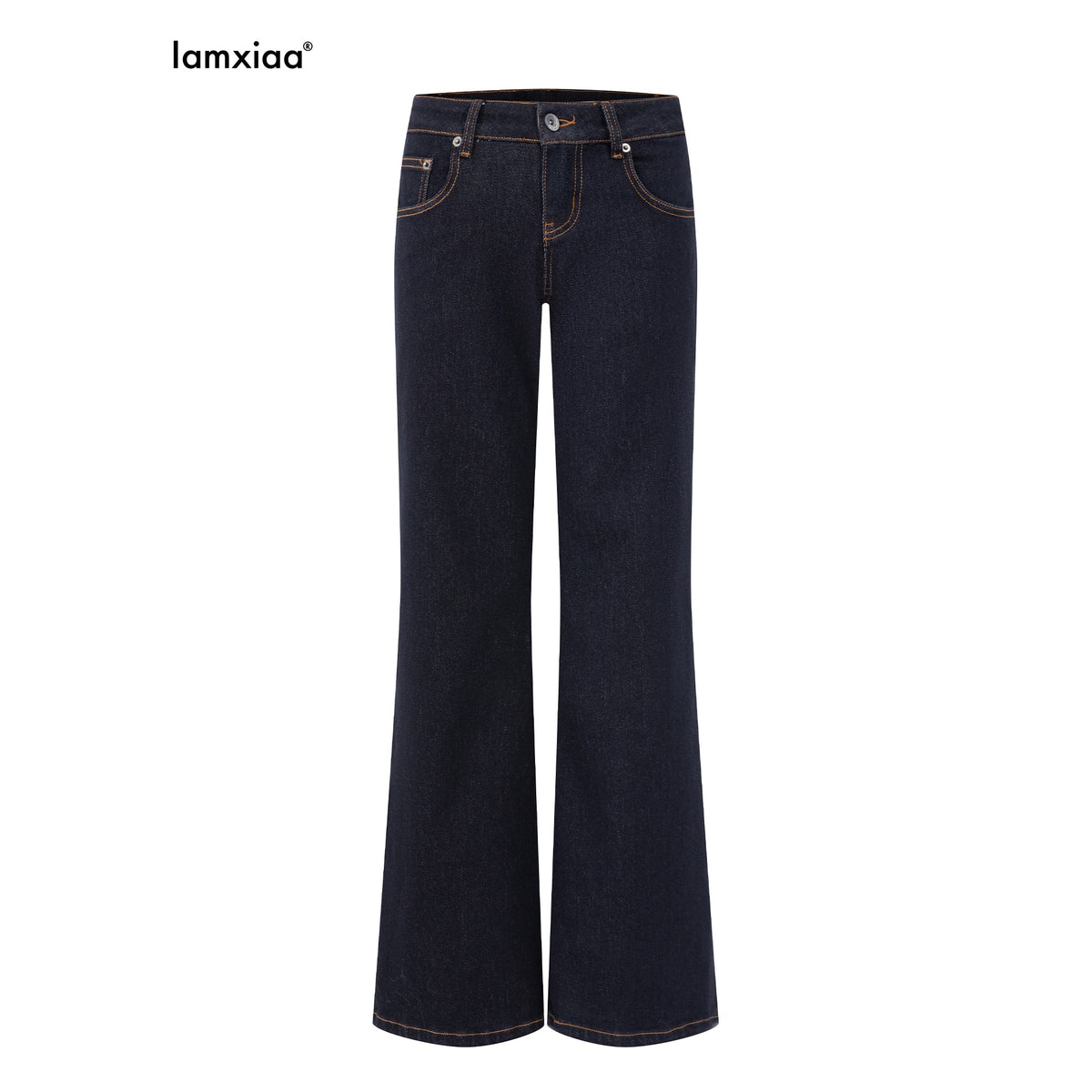 iamxiaa_Washed_Textured_Low_Waist_Flared_Women&