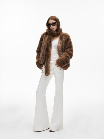 iamxiaa White Double Button Cargo Flap Vintage Women&