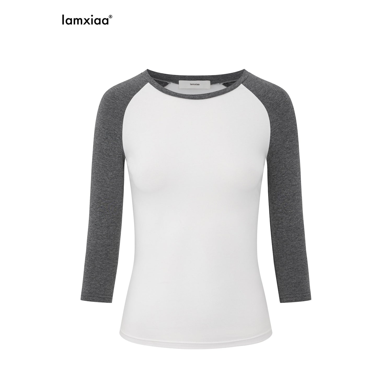 iamxiaa_White_Gray_Colorblock_Raglan_Crew_Fitted_Women&