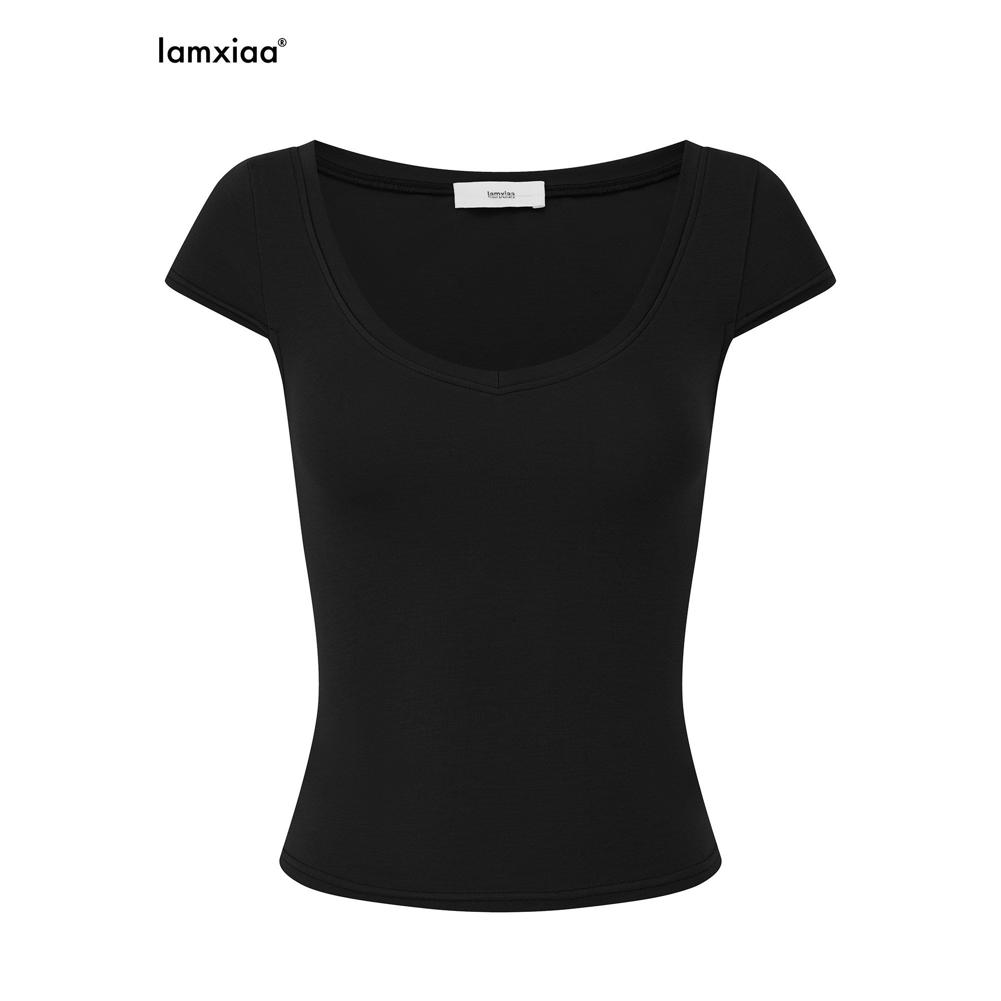 iamxiaa_Wing_Print_Heart_Neckline_Cap_Sleeve_Women&