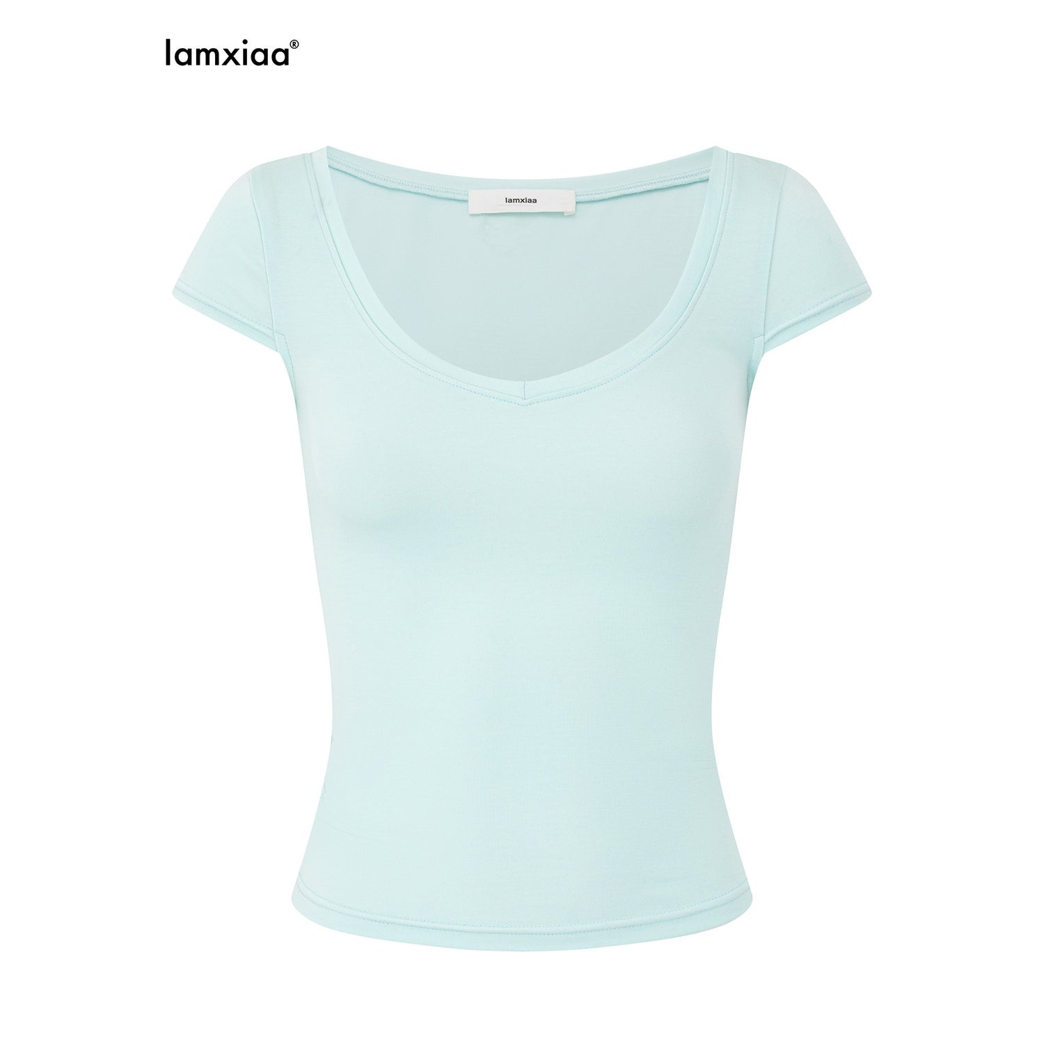 iamxiaa_Wing_Print_Heart_Neckline_Cap_Sleeve_Women&