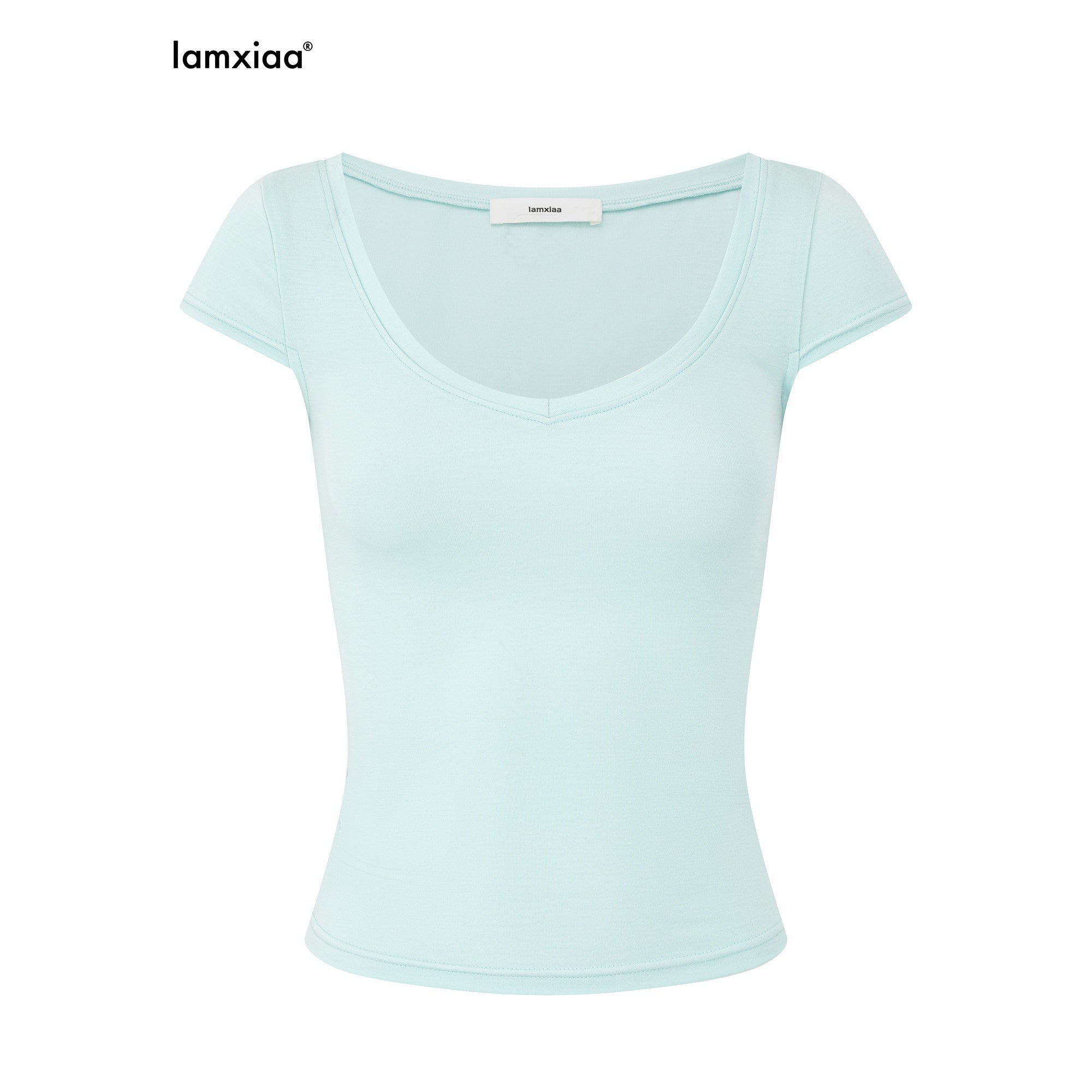 iamxiaa_Wing_Print_Heart_Neckline_Cap_Sleeve_Women&