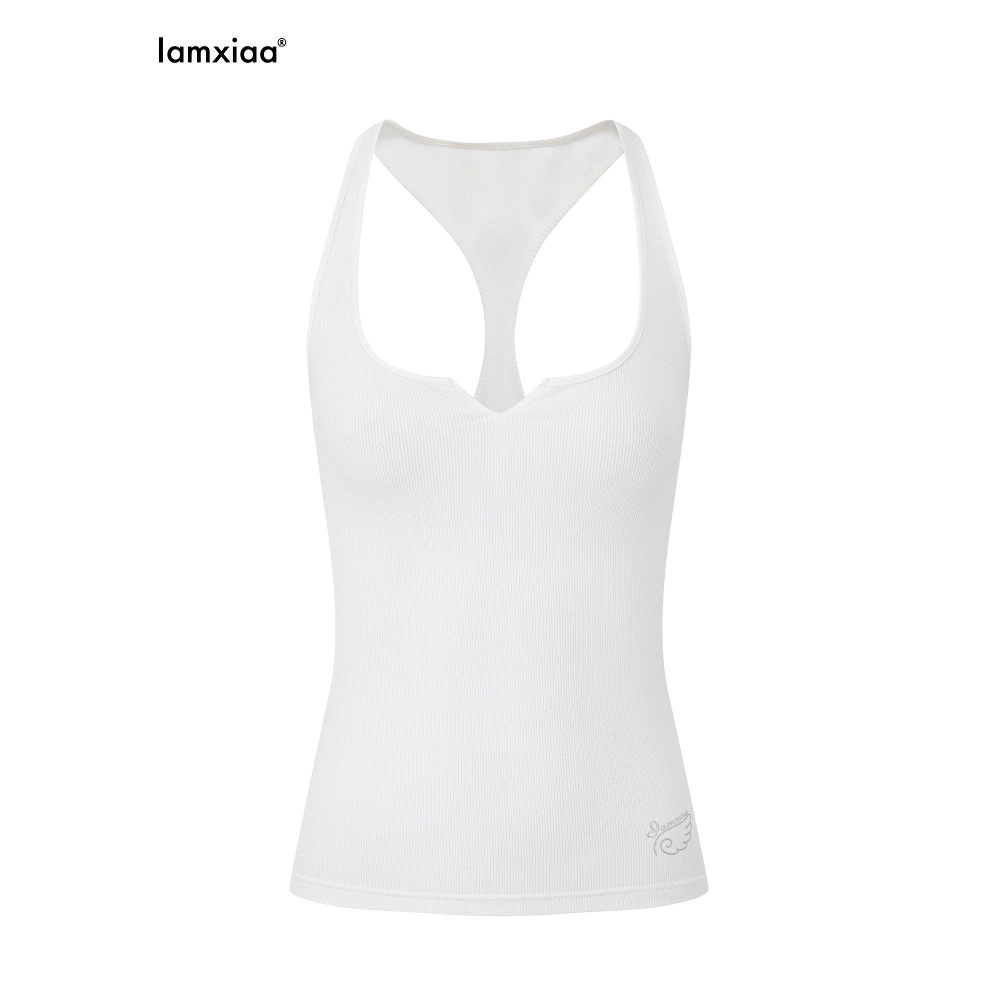 iamxiaa_Wing_Print_Rib_Knit_U_Neck_Triangle_Slit_Racerback_Women&