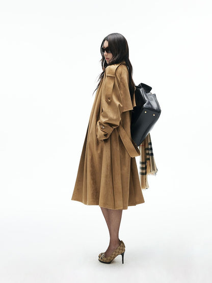 iamxiaa Wrap Belted Longline Collarless Women&