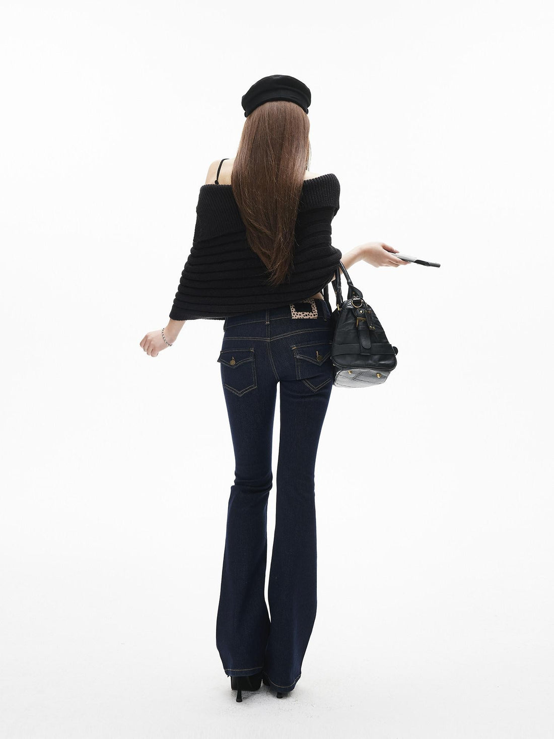 iamxiaa Wrap Shawl Collar Off Shoulder Side Button Women&