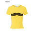 iamxiaa_Yellow_Handlebar_Mustache_Print_Slim_Fit_Women&
