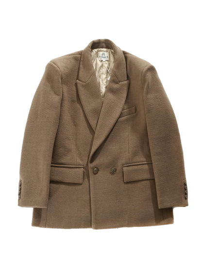 Sweet Mi Thickened Wool Jacquard Box Cut Women Winter Blazer
