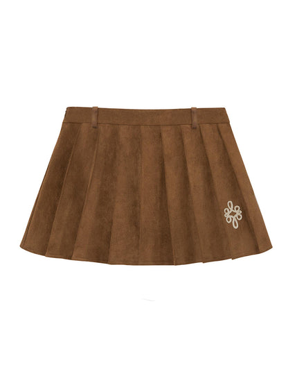 DIDDI MODA Vintage Leopard Knit Set Cardigan Skirt