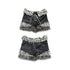 NO ROMANCE Dark Punk Harajuku Y2K Faux Fur Leather Shorts