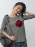 in_two_twos_Black_White_Striped_Ladybug_Applique_Women&