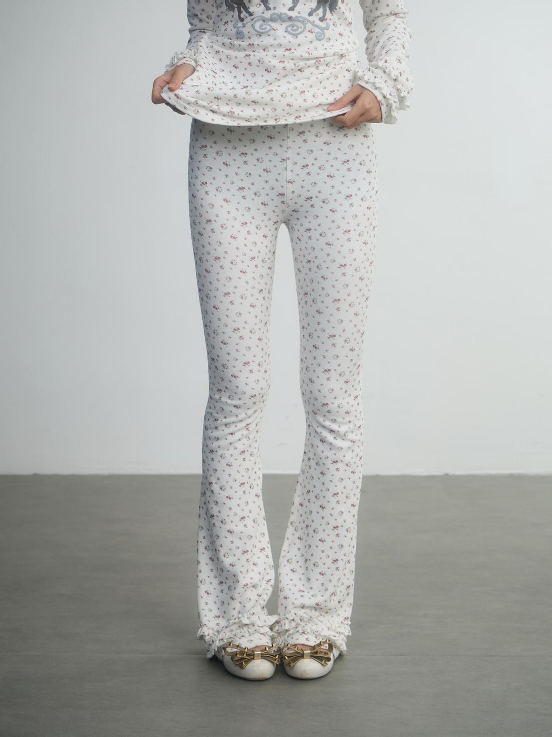 in two twos Derong Allover Floral Micro Flare Women&