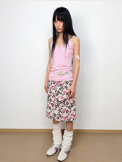 in two twos Ditsy Floral Low Waist Straight Cotton Women&
