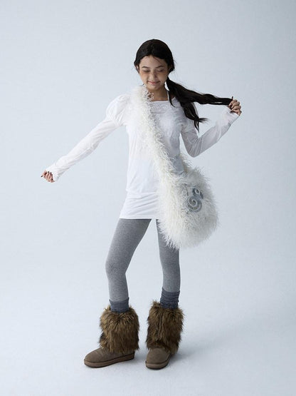 in two twos Fuzzy Large Capacity Crossbody Unique Design Women&