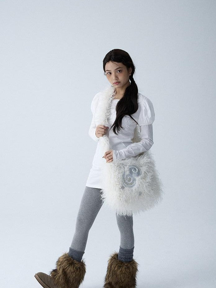 in two twos Fuzzy Large Capacity Crossbody Unique Design Women&