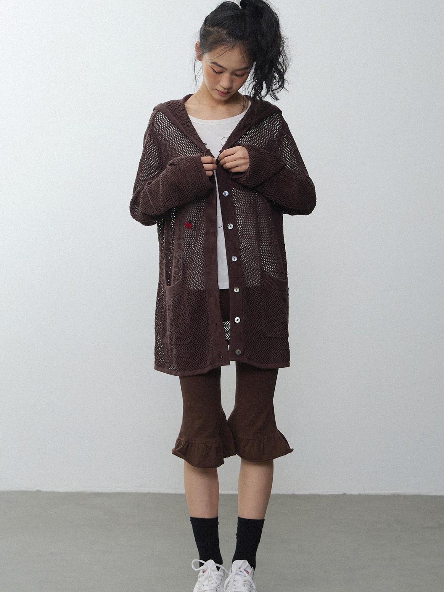 in two twos Ladybug Cutout Hooded Long Sleeve Knit Women&