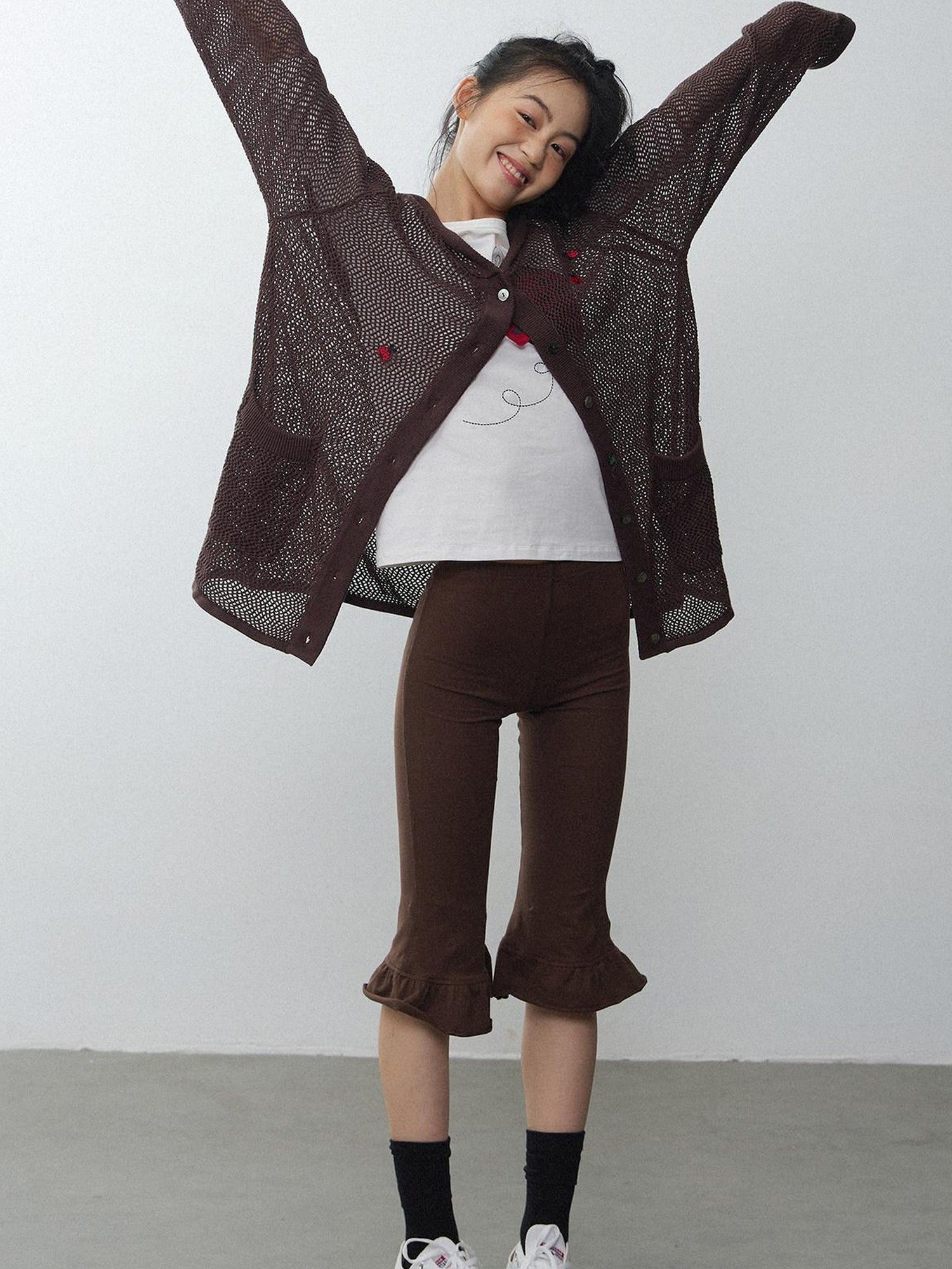 in two twos Ladybug Cutout Hooded Long Sleeve Knit Women&