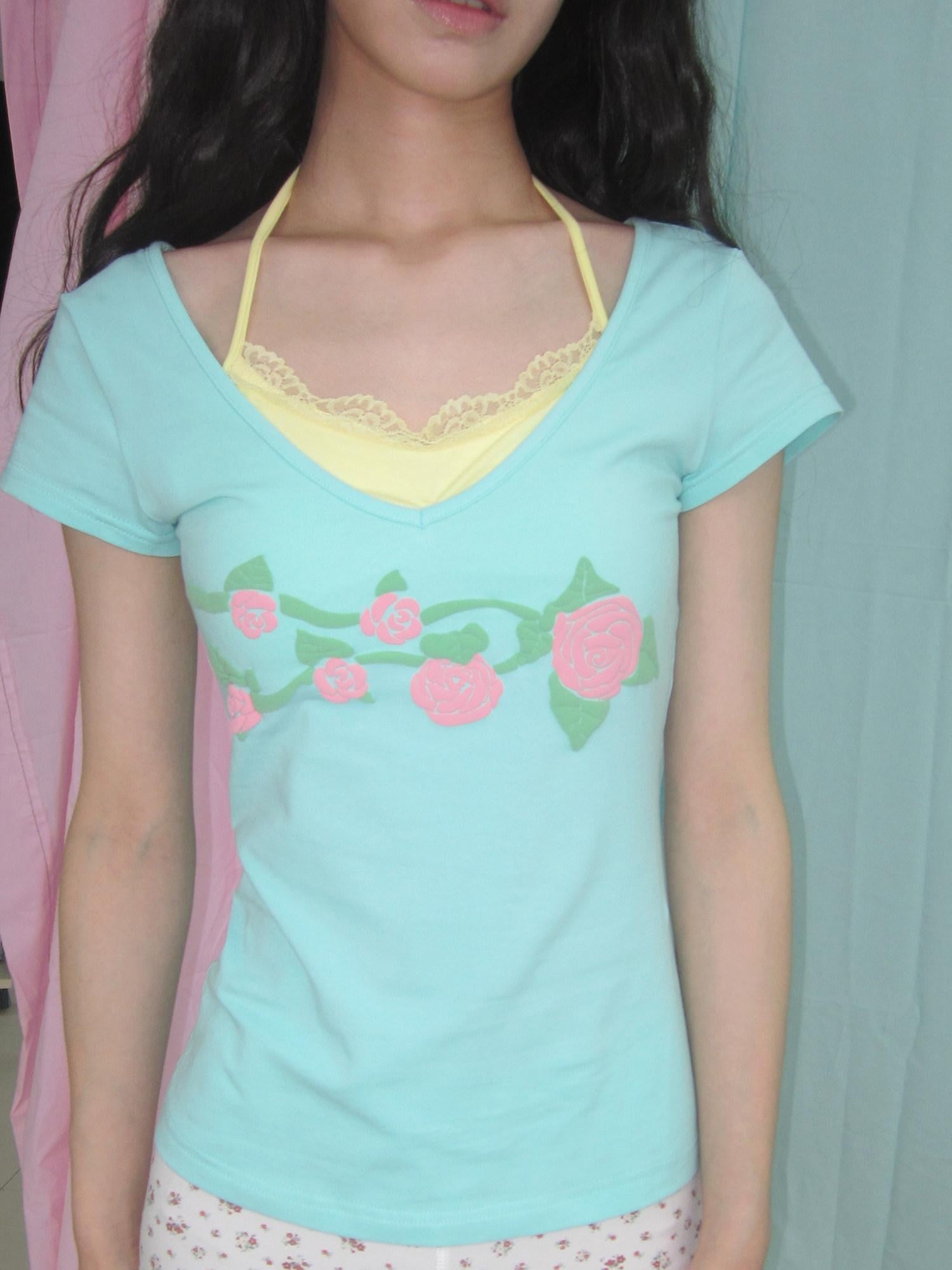 in two twos Mint Green Colorful Lace Halter Women&