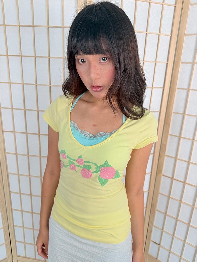 in two twos Mint V-neck Cinched Waist Floral Women&