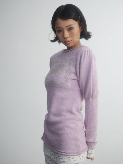 in two twos Pony Motif Puff Sleeve Faux Layered Women&