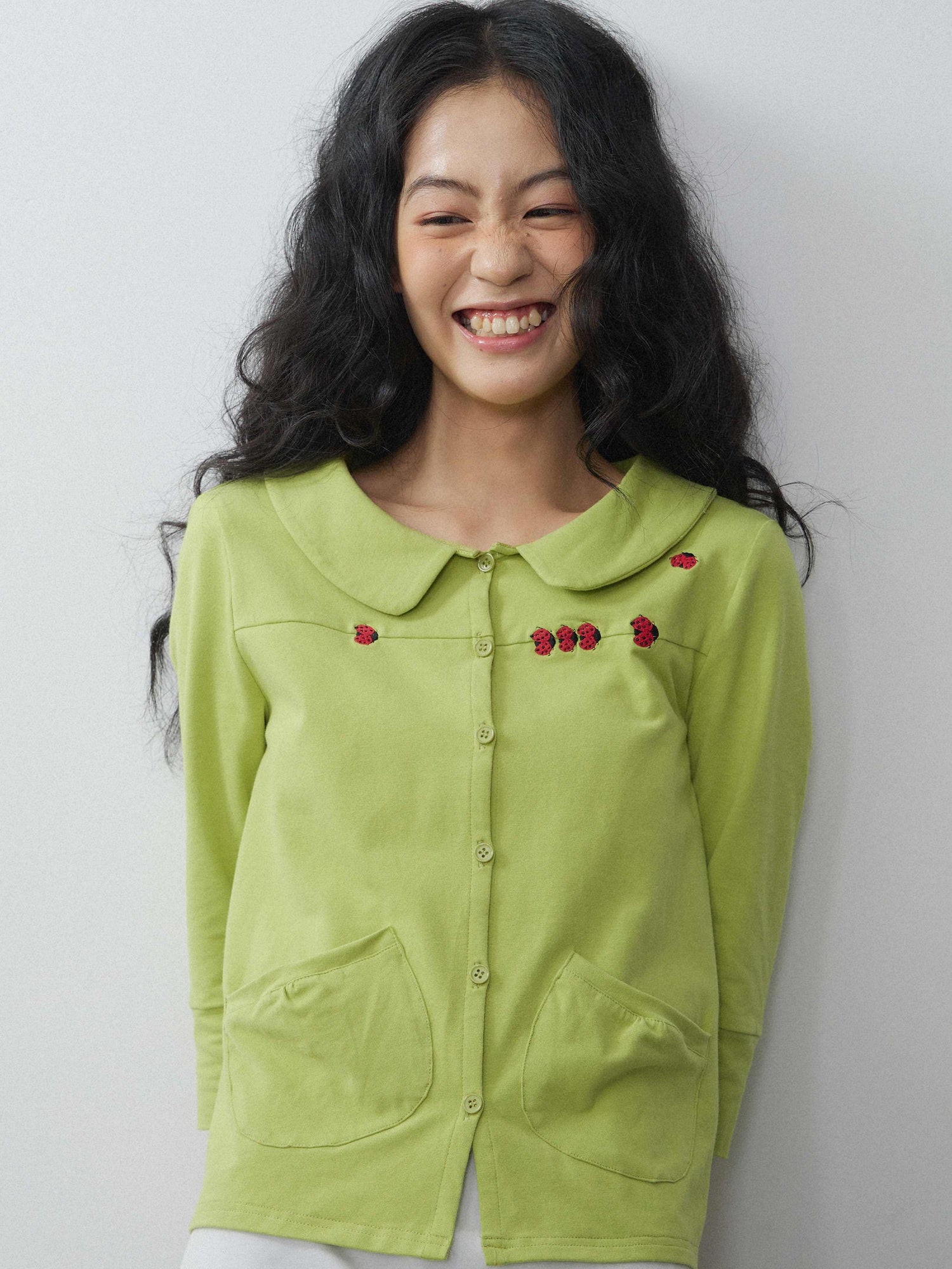 in_two_twos_Red_Beetle_Embroidery_Doll_Collar_Short_Sleeve_Women&