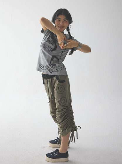 in two twos Rolled Hem Comic Star Print Women&