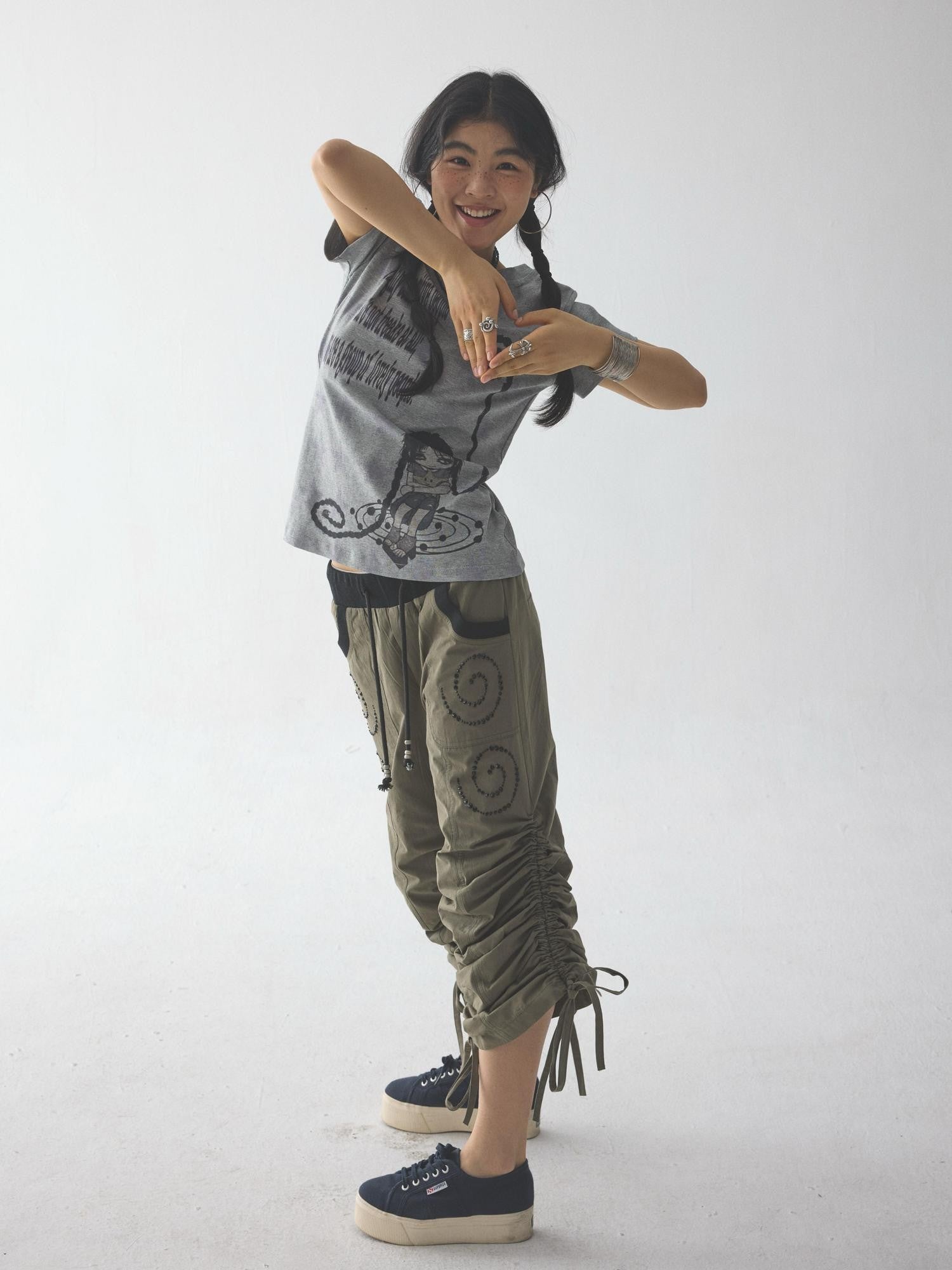 in two twos Rolled Hem Comic Star Print Women&