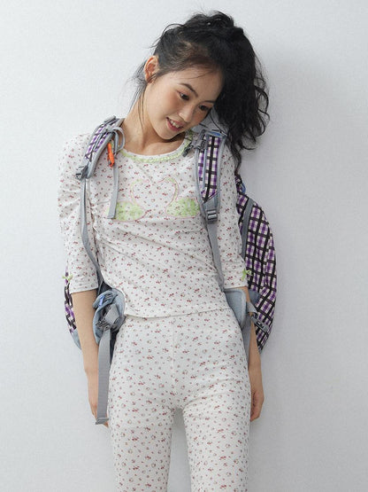 in two twos Vintage Lace Floral Slim Fit Women&
