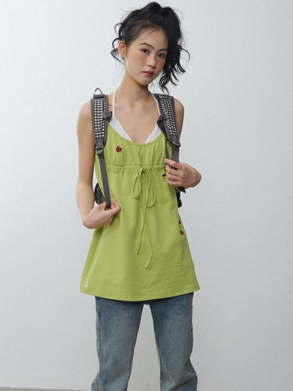 in two twos Washed Distressed Beetle Embroidered Women&