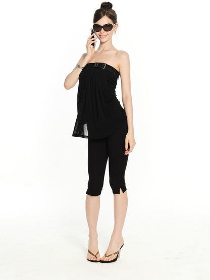 innerflow Black Belted Backless Comfortable Slimming Women&