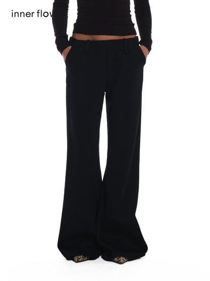 innerflow Black Fleece Lined Drapey Natural Waist Women&