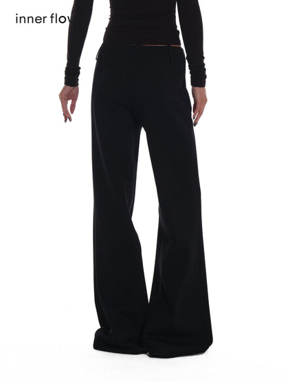 innerflow Black Fleece Lined Drapey Natural Waist Women&