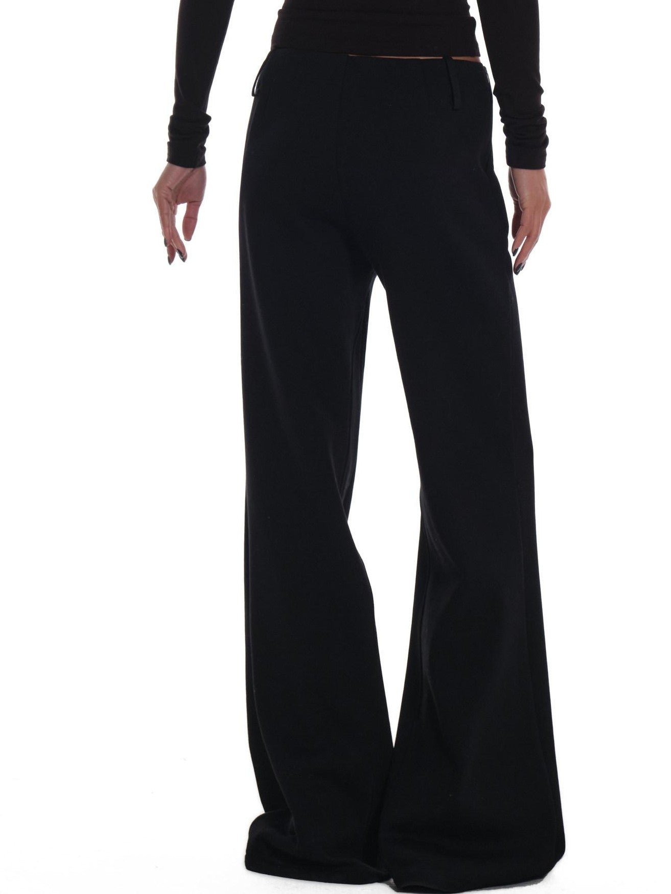 innerflow Black Fleece Lined Drapey Natural Waist Women&